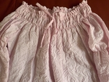 Блуза жатая розовая, кружево, р.S, фото №3