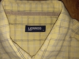 Lerros летняя стильная мужская рубашка в клетку желтая XL, фото №8
