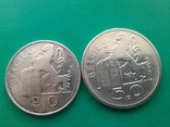 Бельгия 20 и 50 франков50- годы XX века, фото №2