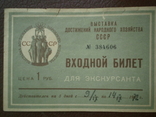 VDNKh SSSR. Entrance ticket of the tourist. 1972, photo number 3