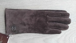 Женские замшевые перчатки (черные, коричневые, бежевые), фото №9