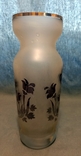 vase frosted glass gilding vintage europe, photo number 2