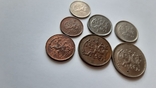 Набор № 5, 7 монет, пени, марка, Финляндия, 1920-1944 гг., фото №11