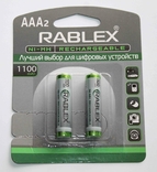 Аккумуляторы Rablex AAА 1100mAh 2 шт. (1363), numer zdjęcia 3
