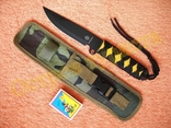 Нож метательный Strider Black с чехлом 24см, фото №4