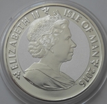 Ангел 2016 год, Остров Мэн, Серебряная монета 1 Oz, фото №3