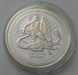 Ангел 2016 год, Остров Мэн, Серебряная монета 1 Oz, фото №4