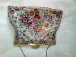 Старая винтажная сумочка габелен, photo number 9