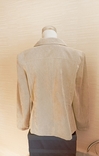 Стильный женский вельветовый женский пиджак бежевый, фото №4