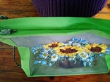 Шикарна сумка "соняшники, ромашки і маргаритки", вишита стрічками і бісером, ручна робота, фото №10