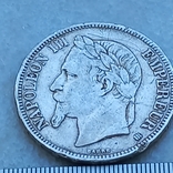 5 франков, Франция, 1869 год, ВВ, император Наполеон III, серебро 0.900, 24.68 грамм, photo number 3