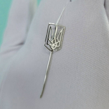 Серебряный значок Герб Украины, фото №2