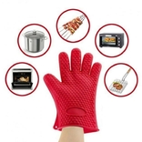 Перчатки-прихватки силиконовые термостойкие Нot Hands Красные 7707, фото №2