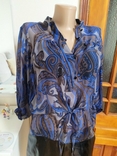 Zara woman M шелковая блуза из тонкого шёлка з тонкого шовку шовкова, photo number 2