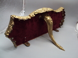 Interior shelf metal, velvet, wood shelf for interior size 21.5 x 56.2 cm, photo number 2