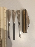 Набор для маникюра с серебрянными ручками-925 пробы, фото №4