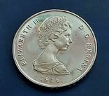 Серебряные 5 крон 1976 г, (0.500, 24.65г); Острова Теркс и Кайкос, Кактус, фото №3