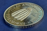 Серебряные 5 крон 1976 г, (0.500, 24.65г); Острова Теркс и Кайкос, Кактус, фото №4