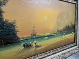 Картина " Берег ночной бухты" Борисенко. Размер с рамой 680 на 480, фото №6