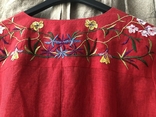  Платье-Рубашка Вышивка 100% Лен Натуральная ткань, фото №5