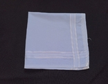 Мужской № 4 -л3 носовой платок мужской голубой с белым, photo number 8