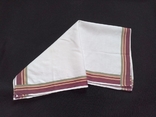 Мужской № 4 -л4 носовой платок мужской белый с разноцветными полосками по краю, фото №5