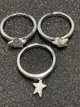 Кольца Swarovski Flicker stars, комплект 3 шт (размер 16,5), с фирменной коробкой, фото №3
