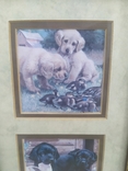 Картинка в раме Декор настенный Собаки Щенки в под стеклом № 2, 40,5х21 см, фото №5
