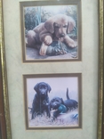 Картинка в раме Декор настенный Собаки Щенки в под стеклом № 1, 40,5х21 см, фото №4