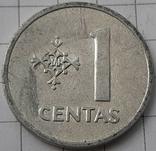 Литва 1 цент, 1991, фото №3