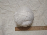Клубок ниток для вязания 320 грамм, белый синтетика, фото №2