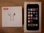 Boxes from iPhone 5s Space Gray 16GB, and from XO-F30 True Wireless Stereo, photo number 3