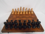 Шахматы деревянные старые, с утяжелителями, фото №2