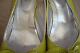 Красивые босоножки на удобном каблуке салатовые кожа 37, фото №5