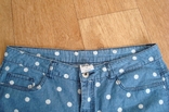 Vero Moda стильные женские короткие шорты легкий джинс в горох 27, фото №5