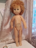 Большая кукла с рыжими волосами в вельветовом платье. СССР, фото №3