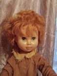 Большая кукла с рыжими волосами в вельветовом платье. СССР, фото №9
