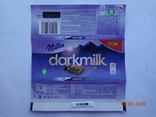 Обёртка от "Milka darkmilk Alpine Milk" 85 g (Mondelez Polska, Kobierzyce, Польша) (2020), фото №2