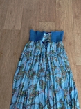 Красивая женская юбка длинная разноцветная верх шнуровка плиссе 48, фото №3