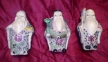 Статуэтки "Три китайских мудреца", качество, привезены изТаиланда, тяжёлые, высота 10 см, фото №2