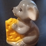 Керамическая копилка,,мышь с сыром,,, фото №5