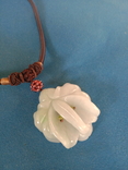 Pendant Flower made of stone on a string., photo number 6