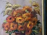 Цветочный натюрморт, Соколенко Г., размер картины 31-24 см, 70-е годы, фото №4