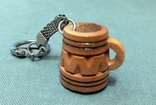 Keychain Wood Beer Mug, photo number 4