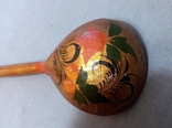 Antique wooden spoons of Khokhloma are carved and hand-painted in the 20th century, photo number 5