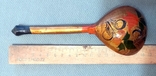 Antique wooden spoons of Khokhloma are carved and hand-painted in the 20th century, photo number 6