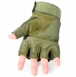 Тактические перчатки с открытыми пальцами Green L (1402), фото №3