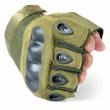 Тактические перчатки с открытыми пальцами Green L (1402), numer zdjęcia 4