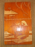 Carved panel "Girlfriends" 18 x 28 cm, 1971, photo number 2