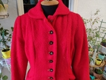 Пальто 50-х годов винтаж s красное шерсть 100%, фото №4